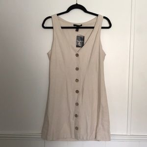 Forever 21 Cream Linen Dress | Medium | NEW
